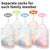 5Pcs Hanging Laundry Bags for Socks with S Hooks,12 X 10 inch 5 Color Mesh Laundry Bags for Washing Machine