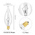 LinMiFo 12-Pack E12 B10 Clear Candelabra Base Bulb, 40W 120V Incandescent Candle Light Bulbs Dimmable Chandelier Light Bulbs for Pendants or Outdoor, Ceiling Fan, Wall Sconces, Fireplace