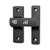 ETEKJOY Heavy-Duty Flip Latch Lock 90/180 Degree Sliding/Swinging Door Lock Latch Bolt for Gate Barn Garage Garden Fence Shed Window Cabinet (Black+Luminous, 180 Degree)