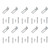 FDXGYH 10set White Board Mounting Hardware L-Shaped Whiteboard Hanging Brackets White Board Installation Hardware Kit with Screws and Expansion Tube