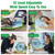 COORHEIX 12'' Solar Powered Floor Fan Rechargeable,18000mAh Battery Operated Fan 5-Blade Portable Outdoor Fan 360° Tilt for Outside, Greenhouse, Camping, Shed