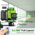 WEIDDW Laser Level 360° Green Cross Line Self Leveling Laser Measuring Tool