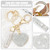 Simocky Key Fob Cover with Diamond Keychain for Lexus Car Key Shell Compatible with Lexus ES350 ES300h UX200 LS500 LS500H LC500 LC500h Smart Remote Key Protector for Women (3/4 Buttons-Gold Heart)