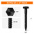 1/4 x 4 Black Lag Bolts, 10 PCs Dacromet-Coated 304 Stainless Wood Lag Screws for Light Outdoor Framing, SS Hex Head