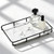 Bathroom Organizer Countertop Perfume Organizer Makeup Organizer Cosmetics Storage Display Rack Vanity Tray Dresser Stainless Steel Gold Shelf White Marble Ceramic Tray