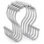 AmazerBath Shower Curtain Hooks, Shower Curtain Rings, Metal Chrome Shower Curtain Hooks Rust Proof, Smooth Glide Double Shower Hooks for Shower Curtain, Shower Rod Hooks 12Pcs