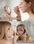 Macaki 20x30x40x Magnifying Mirror Set, with Suction Cups, 3.5 in, Black