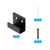 PATIKIL Tile Hanger Bracket 1.38x0.79x0.6, 6 Set U Wall Mounted Mirror Clips Fasteners Stainless Steel Metal Mirror Holder Kit L Size with Screws for Large Mirror Black