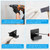 PATIKIL Tile Hanger Bracket 1.38x0.79x0.6, 6 Set U Wall Mounted Mirror Clips Fasteners Stainless Steel Metal Mirror Holder Kit L Size with Screws for Large Mirror Black
