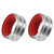 GLOKUUCA Wine Bottle Collars - 2Pack Classy Wine Collar Drip Rings Fits for Bar and Home - Stainless Steel Wine Drop Stopper - (1.57-inch x 0.75-inch, Red Silver)