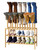 viewcare Boot Rack with Shoe Rack, Boot Rack Organizer Tall Boots for Closet, Bamboo Wood Shoe Shelf Storage Organizer for Entryway Small Space