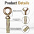 Napredak Concrete Eye Bolt Anchor,9/16" x 5-1/2" eyebolts Anchor for Brick