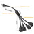 1625W Power Outlet Splitter 3 Prong Extension Cord Cable for Outdoor Indoor