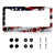 in God We Trust Christian License Plate Frame - American Flag Design License Plate Holder, Rust-Proof Auto Parts License Plate Cover Decoration for Standard US 6 x 12 Inch