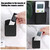 TIE-DailyNec 6 Pack Remote Control Holder Wall Mount Media Controller Organizer Self Adhesive TV Remote Storage Box Wall Pen Holder for Bedroom Headboard Home Office School (Black)