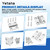 Yetaha 4 Pack 1.5x1.5 Inch Stainless Steel Marine Cast Hinges with Screws