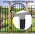 UCDOET Upgraded 5.75" Aluminum Self Closing Gate Hinges, Fence Gate Hinge for Aluminum | Vinyl | Iron | Wood Gates, Self Closing Force Adjustable Spring Hinges -1Pair (Black)