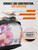 OUMURS Pink Modular Motorcycle Helmets Full Face Flip up Street Bike Motorcycle Helmet for Unisex Adult Flower Sea - XL