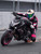 OUMURS Pink Modular Motorcycle Helmets Full Face Flip up Street Bike Motorcycle Helmet for Unisex Adult Flower Sea - L