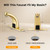 Brush Gold Motion Sensor Touchless Bathroom Automatic Faucet