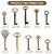 VIDABTE 10-Keys Universal Replacement Skeleton Keys Kit,Skeleton Key Set