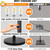 Dimmable Floor Lamp, 3 Lights Black Arc Floor Lamp, Modern Tall Standing Tree Lamp with Beige Linen Shades & Heavy Base, 3000LM LED Bulbs, Bright Lighting for Living Room, Bedroom, Office & Reading