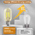 NUODIFAN 4 Pack T45 Dimmable LED Edison Bulbs, Vintage LED Filament Bulbs 4W Equivalent 40W, 110-130V E26 Base 2700K Warm White Light, CRI 90+ Clear Glass Small Bulbs, Great for Home Office Bar.