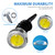 JRQLOV 4Pcs 23mm COB DC 12V Eagle Eye LED Car Fog DRL Daytime Running Light Car ATV Camper Trunk Motorcycle Marker Lights Lamp Tail Reverse Fog Light Signal Lamp (White)