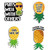 LSCQYYCC-4 PCS Pineapple Magnets - Reusable Pineapple Decorative Magnetic Strips for Cruise Doors, Cabin, Refrigerators, and Cars