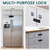 CLYMENE French Door Fridge Lock, Childproof Lock for Refrigerator/Freezer
