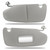SHENKENUO Gray Left Driver & Right Passenger Side Sun Visor Compatible with (2002-2009) Dodge Ram 1500 2500 3500,Sun Visor Replacement Number 1CT18TL2AA (Drive & Passenger Side)