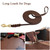 Guiding Star Extra Long Leather Leash for Dogs (15ft*3/8")