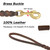 Guiding Star Extra Long Leather Leash for Dogs (15ft*3/8")