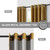 BULBUL Gold Ivory 100% Full Blackout Velvet Curtains,90 inches Long Modern Liner Curtains Thermal Drapes Panels for Living Room Bedroom Grommet Set of 2
