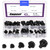 Swpeet 70Pcs 5 Sizes Rubber Silicone Push in Bumpers Feet Fits 3/5/6/7/8mm Hole Kit, Rubber Bumpers with Stem, Locking Hole Plugs, Push-in Ridged Stem Bumpers Pads Plugs Anti-Collision Embedded Plugs
