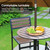12" Lazy Susan with Umbrella Hole for Outdoor Patio Table - 360° Rotation Iron Turntable Organizer for Beach Umbrellas Patio Garden Swimming Pool
