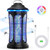 Rechargeable Bug Zapper Outdoor & Indoor, Mosquito Zapper, Fruit Fly Trap, Gnat Moths Catcher, 4200V Grid, USB Charging, 4000mAh Battery, Fit for Home, Kitchen, Backyard, Camping, Patio, Black
