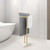 40 Inch Standing Towel Rack for Bathroom Floor Double-T Shape Bath Sheet Holder with Marble Design Base Towel Rack Freestanding Next to Tub or Shower Towel Holder Stand SUS304 Brushed Gold