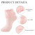 QHANSHIEE Pink Ruffle Ankle Socks for Women - Lace Edge Opaque Cotton Socks