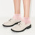 QHANSHIEE Pink Ruffle Ankle Socks for Women - Lace Edge Opaque Cotton Socks