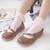 QHANSHIEE Pink Ruffle Ankle Socks for Women - Lace Edge Opaque Cotton Socks