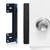 MOSECYOU Door Latch Guard Plate 7” with 1” Offset Cover, Protector Shield
