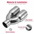 Upower Pack of 2 Dual Exhaust Tip Tailpipe 2.5 Inch Inlet 3.5" Outlet 9.5" Length Polished Stainless Exhaust Tip for Car Truck (Double Wall Weld-On Angle Cut Design)