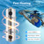 JUOPTGJ Pool Heat Exchanger,Heat Recovery Pool Heater Stainless Steel Shell，200kBtu/h 304 Stainless Steel Same Side Ports 1"+1 1/2" FPT for Swimming Pool Spa Solar Heate