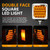 czyopo Double Face Pedestal Fender Light 52 LED Stop Turn Tail Signal Truck Trailer Lights Replacement for Peterbilt Kenworth Freightliner Trucks(2 PCS) (Front Amber+Back Amber - 2PCS)