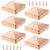 6 Pcs 3.5" x 3.5" Solid Copper Post Cap Fence Post Caps Pyramid Decking Caps with Screw for True/Actual Metal Wood Cedar Fence Deck Corridors Mailbox Posts End Cover