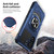 Mocotto for BLU View 5 Case with Tempered Glass Screen Protector,Military Grade Heavy Duty Shockproof Protective Cover,with Ring Kickstand for BLU View 5 (Blue)