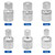 DAKCOS Oil Drain Plug Key Set, 1/2" Drive, 6 Pcs Oil Service Socket Set Metric 8mm/10mm/12mm/14mm, 3/8" 1/2", CR-V