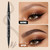 2-in-1 Dual-Ended Microblading Eyebrow Pencils,Waterproof Eyebrow Pen with 4-Fork Micro-Fork-Tip,3D Brow Pen for Natural Waterproof and Long-Lasting Women(Dark Brown)