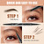2-in-1 Dual-Ended Microblading Eyebrow Pencils,Waterproof Eyebrow Pen with 4-Fork Micro-Fork-Tip,3D Brow Pen for Natural Waterproof and Long-Lasting Women(Dark Brown)